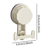 Maxbell 5 Pieces Suction Cup Hooks Vacuum Suction Cup Hooks for Restroom Coat Wreath Milky White