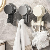 Maxbell 5 Pieces Suction Cup Hooks Vacuum Suction Cup Hooks for Restroom Coat Wreath Milky White