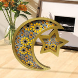 Maxbell Ramadan Serving Tray Decoration Moon Star Tray for Wedding Gatherings Events Gold