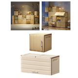 Maxbell Storage Bins with Lid Dustproof Clothes Storage Box for Dorm Bathroom Office 32cmx32.5cmx32.5cm