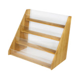 Maxbell 4-tier Wood Greeting Card Display Stand Greeting Card Holder for Office Home