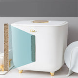 Maxbell Rice Storage Container Large Capacity Pet Food Dispenser for Corn Home Beans White 5 KG
