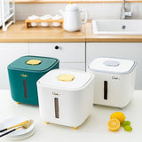 Maxbell Rice Storage Container Large Capacity Pet Food Dispenser for Corn Home Beans White 5 KG