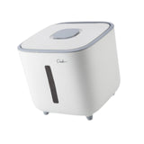 Maxbell Rice Storage Container Large Capacity Pet Food Dispenser for Corn Home Beans White 5 KG