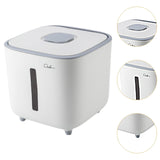 Maxbell Rice Storage Container Large Capacity Pet Food Dispenser for Corn Home Beans White 5 KG