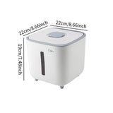 Maxbell Rice Storage Container Large Capacity Pet Food Dispenser for Corn Home Beans White 5 KG