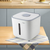 Maxbell Rice Storage Container Large Capacity Pet Food Dispenser for Corn Home Beans White 5 KG