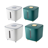 Maxbell Rice Storage Container Large Capacity Pet Food Dispenser for Corn Home Beans White 5 KG