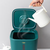 Maxbell Rice Storage Container Large Capacity Pet Food Dispenser for Corn Home Beans Green 5 KG