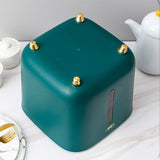 Maxbell Rice Storage Container Large Capacity Pet Food Dispenser for Corn Home Beans Green 5 KG
