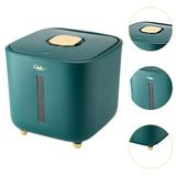 Maxbell Rice Storage Container Large Capacity Pet Food Dispenser for Corn Home Beans Green 5 KG