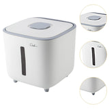 Maxbell Rice Storage Container Large Capacity Pet Food Dispenser for Corn Home Beans White 10 KG