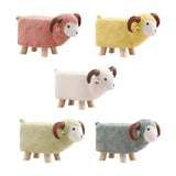 Maxbell Animal Footstool Cartoon Footrest Ottoman for Living Rooms Entryway Playroom Pink