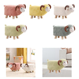 Maxbell Animal Footstool Cartoon Footrest Ottoman for Living Rooms Entryway Playroom Pink