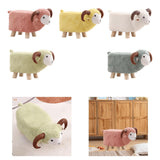 Maxbell Animal Footstool Cartoon Footrest Ottoman for Living Rooms Entryway Playroom Pink