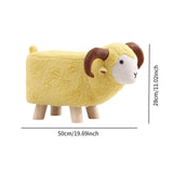 Maxbell Animal Footstool Cartoon Footrest Ottoman for Living Rooms Entryway Playroom Yellow