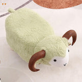 Maxbell Animal Footstool Cartoon Footrest Ottoman for Living Rooms Entryway Playroom Green