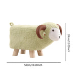 Maxbell Animal Footstool Cartoon Footrest Ottoman for Living Rooms Entryway Playroom Green