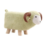 Maxbell Animal Footstool Cartoon Footrest Ottoman for Living Rooms Entryway Playroom Green