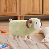 Maxbell Animal Footstool Cartoon Footrest Ottoman for Living Rooms Entryway Playroom Green