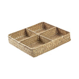 Maxbell Divided Basket Organizer Desktop Storage Bin for Organization Handmade Woven Style A