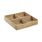 Maxbell Divided Basket Organizer Desktop Storage Bin for Organization Handmade Woven Style A