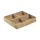 Maxbell Divided Basket Organizer Desktop Storage Bin for Organization Handmade Woven Style A