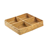 Maxbell Divided Basket Organizer Desktop Storage Bin for Organization Handmade Woven Style B