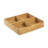 Maxbell Divided Basket Organizer Desktop Storage Bin for Organization Handmade Woven Style B