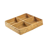 Maxbell Divided Basket Organizer Desktop Storage Bin for Organization Handmade Woven Style B