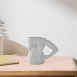 Maxbell Ceramic Mug Creative Breakfast Mug with Handle for Kitchen Restaurant Office White