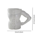 Maxbell Ceramic Mug Creative Breakfast Mug with Handle for Kitchen Restaurant Office White
