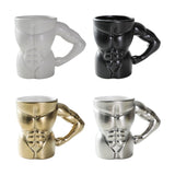 Maxbell Ceramic Mug Creative Breakfast Mug with Handle for Kitchen Restaurant Office White