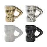 Maxbell Ceramic Mug Creative Breakfast Mug with Handle for Kitchen Restaurant Office White