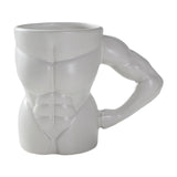 Maxbell Ceramic Mug Creative Breakfast Mug with Handle for Kitchen Restaurant Office White