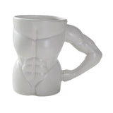 Maxbell Ceramic Mug Creative Breakfast Mug with Handle for Kitchen Restaurant Office White
