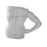 Maxbell Ceramic Mug Creative Breakfast Mug with Handle for Kitchen Restaurant Office White