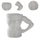 Maxbell Ceramic Mug Creative Breakfast Mug with Handle for Kitchen Restaurant Office White