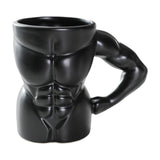 Maxbell Ceramic Mug Creative Breakfast Mug with Handle for Kitchen Restaurant Office Black
