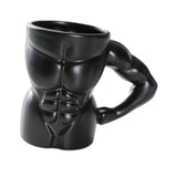 Maxbell Ceramic Mug Creative Breakfast Mug with Handle for Kitchen Restaurant Office Black
