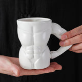 Maxbell Ceramic Mug Creative Breakfast Mug with Handle for Kitchen Restaurant Office Black