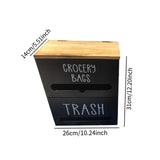 Maxbell Trash Bag Dispenser Roll Holder Retro Design for Garage Kitchen Storage Room Black