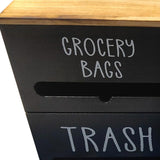 Maxbell Trash Bag Dispenser Roll Holder Retro Design for Garage Kitchen Storage Room Black