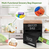 Maxbell Trash Bag Dispenser Roll Holder Retro Design for Garage Kitchen Storage Room Black