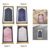 Maxbell Prayer Rug Islamic Patterned Floormat for Traveling Bedroom Ramadan Eid Gift Style A