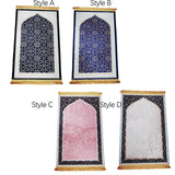 Maxbell Prayer Rug Islamic Patterned Floormat for Traveling Bedroom Ramadan Eid Gift Style A