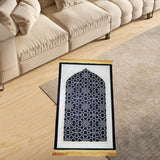 Maxbell Prayer Rug Islamic Patterned Floormat for Traveling Bedroom Ramadan Eid Gift Style A