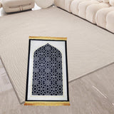 Maxbell Prayer Rug Islamic Patterned Floormat for Traveling Bedroom Ramadan Eid Gift Style A