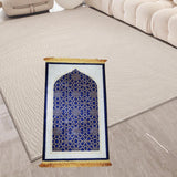 Maxbell Prayer Rug Islamic Patterned Floormat for Traveling Bedroom Ramadan Eid Gift Style B