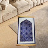 Maxbell Prayer Rug Islamic Patterned Floormat for Traveling Bedroom Ramadan Eid Gift Style B